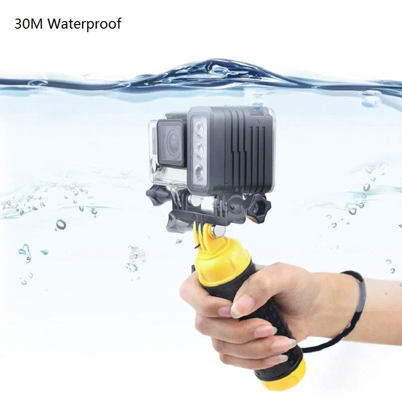 30 м водонепроницаемый Дайвинг светодиодный сигнальная лампа-вспышка для GoPro Hero 6 5 4 Black SJCAM xiaoyi экшн-камера движения Canon SLR камера