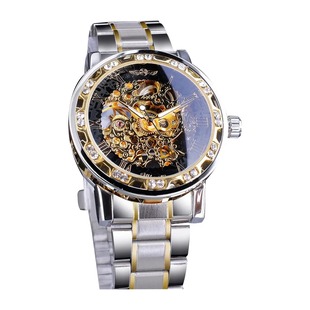 

T-WINNER Fashion Hollow Luxury Design Business Fashion Men's Mechanical Watch