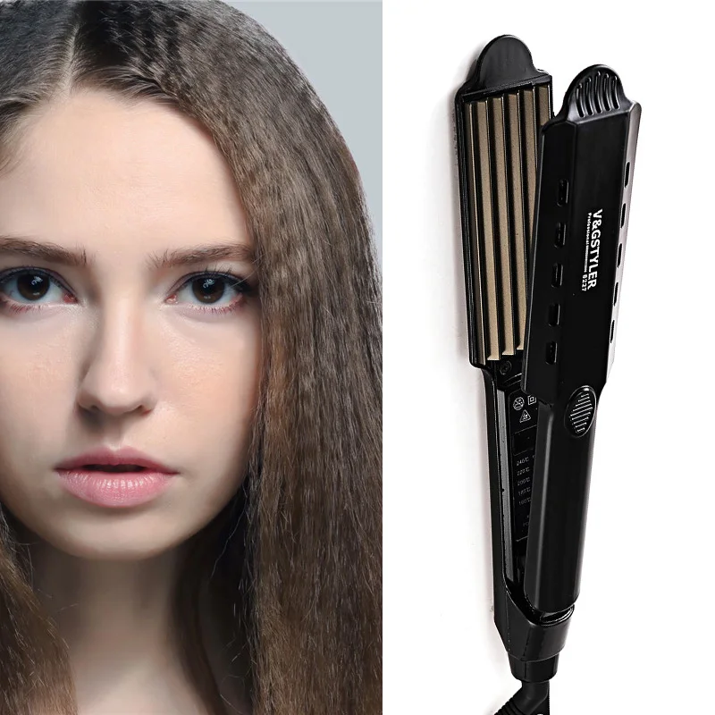

Professional Hair Curling Hair Straighteners Temperature Control Crimper For Hair Heating Wave Iron Corrugated Iron styling tool