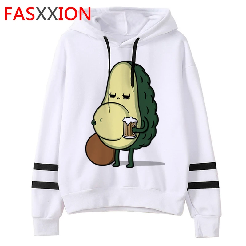 Авокадо Harajuku Забавный мультфильм маленький свежий толстовки для женщин Ullzang теплые 90s гранж милые кофты Kawaii Графический Hoody женский - Цвет: 2828