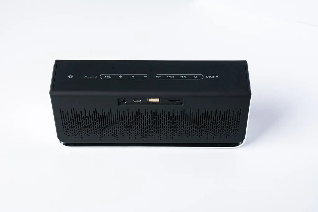Беспроводной Bluetooth динамик Bluetooth 4,2 2000 мАч батарея светодиодный светильник будильник с fm-радио зеркальный дисплей zz5