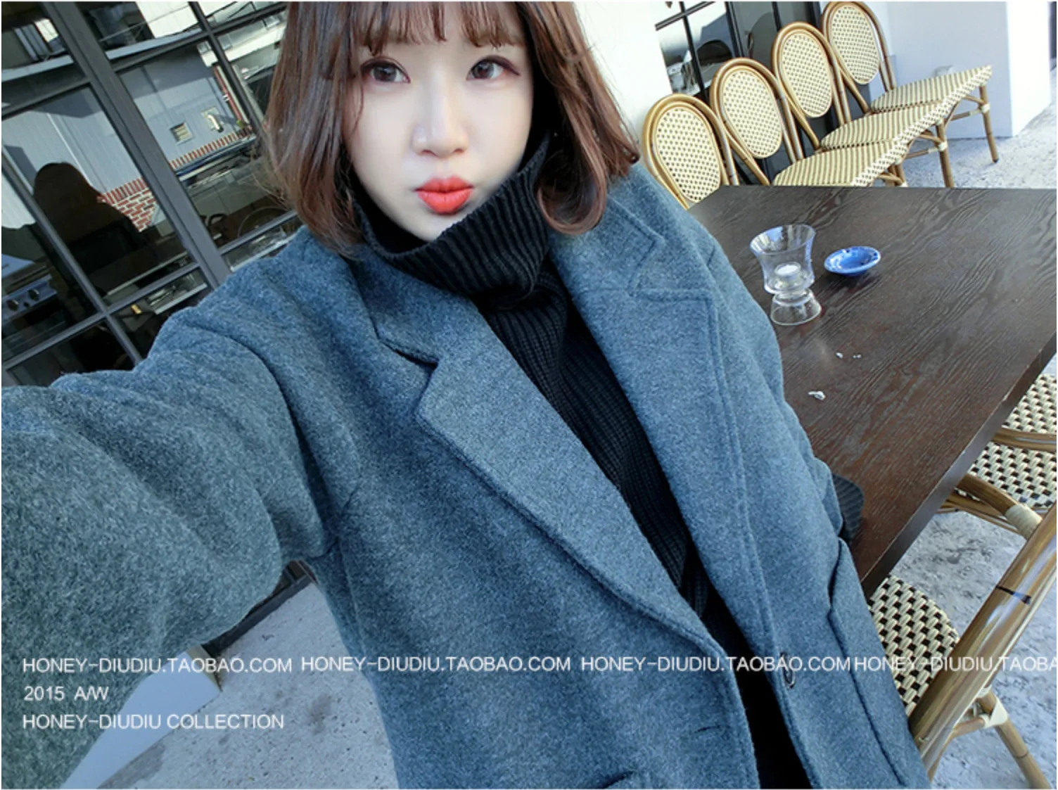 Short-height Woolen Jacket Women's Autumn And Winter Coat Women's Korean-style Woolen Cloth Students Loose-Fit