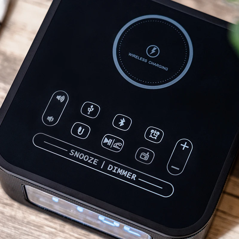 Беспроводная зарядная Колонка Homtime с fm радио Bluetooth колонки USB зарядное устройство