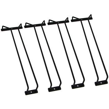 

Botique-14-Inch Wine Glass Rack Under Cabinet Wine Glass Holder Rack - Hanging Stemware Holder Set of 4