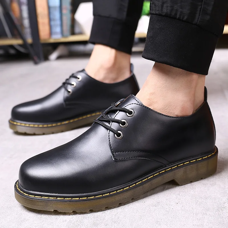 

Men Dress Shoes Leather New Toe Shoes Men's Shoes Trend British Retro Men's Leather Shoes Low-top Large Size Men's Shoes