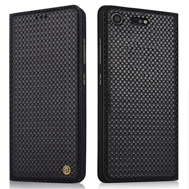 Genuine Leather Flip Case For Sony Xperia XZ Premium Cover Magnetic case Cases Phone Fundas | Мобильные телефоны и