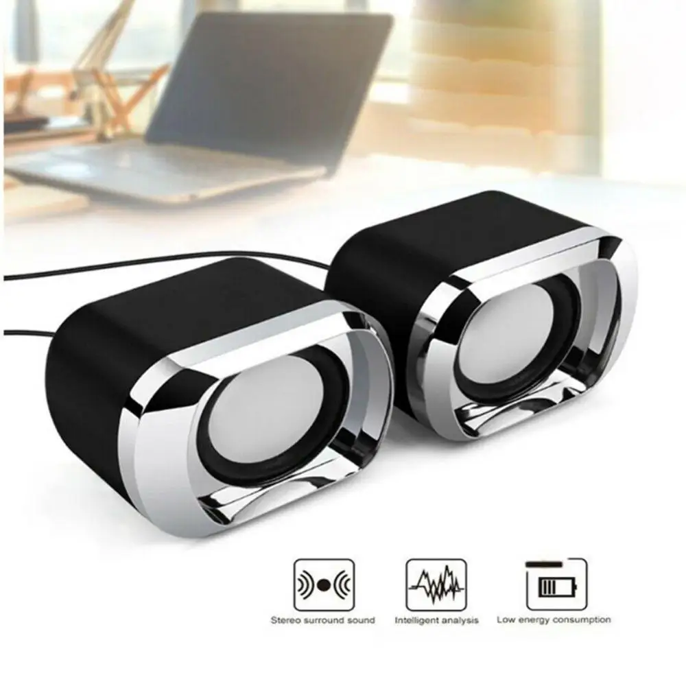 Портативный мини динамик USB музыкальная стерео Колонка для компьютера