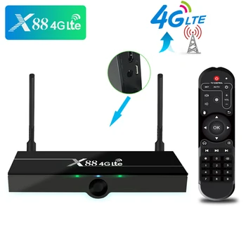 

X88 4G LTE Android 7.1 TV Box Support SIM Card RK3328 Media Player 2.4G 5G WiFi 2GB RAM 16GB ROM H.265 4K HD Smart Set Top Box