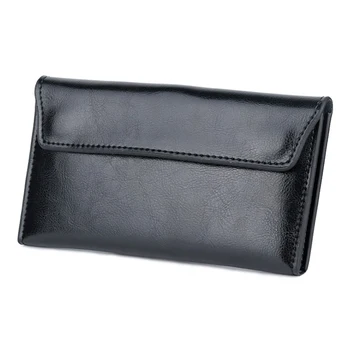 

ZRTARY Slim Women Wallet Leather Solid Genuine Leather Clutch Wallets Card Holder Oragnizer Purse Brief Phone Bag Magic Button