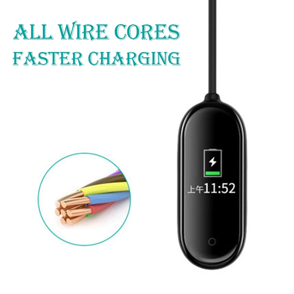 Usb-кабель для зарядки mi Band 4, шнур для зарядного устройства, Сменный Адаптер для Xiao mi Band 4, NFC, линия для зарядки+ браслеты