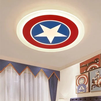 

Children Room Led Ceiling Lamp Marvel Captain Boy Bedroom Lighting Creative Cartoon Home Decor Ceiling Lights Light Fixtures