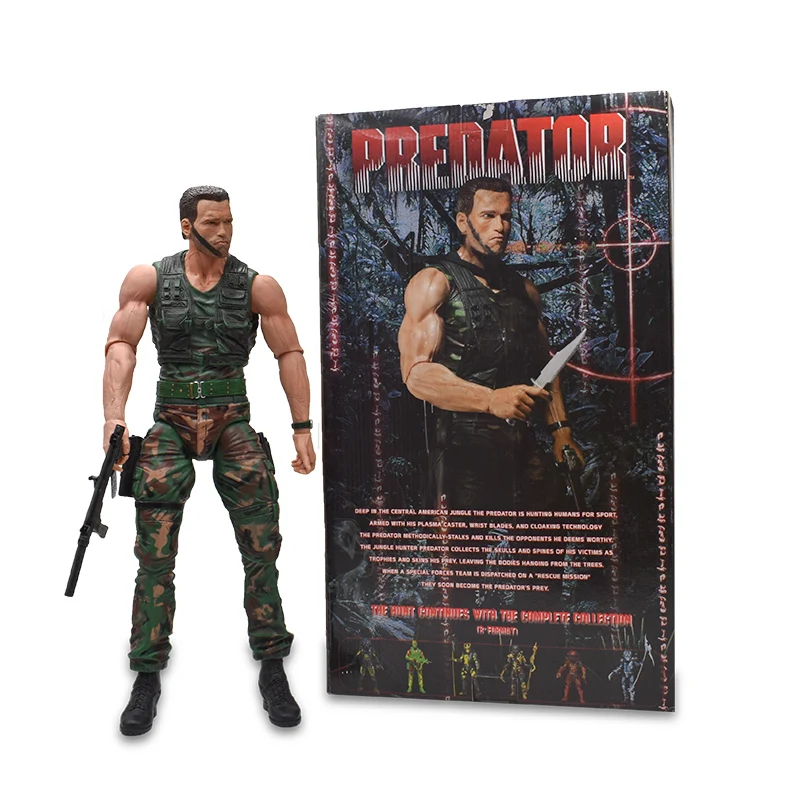 Neca юбилей инопланетяне Хищник джунгли патруль Unmasked в масках демон извлечение патруль противостояние Маскировка голландская фигурка - Цвет: with box