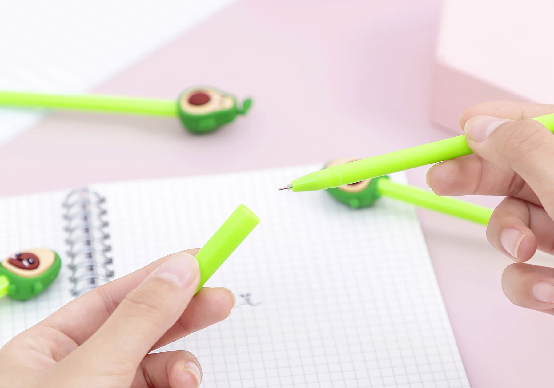 2-6-24 Stück süße Kawaii Avocado Obst Gelstift Schreibwaren Büro Schulbedarf Kinder Geschenke süß reizend hübsch kreativ – Detail 9