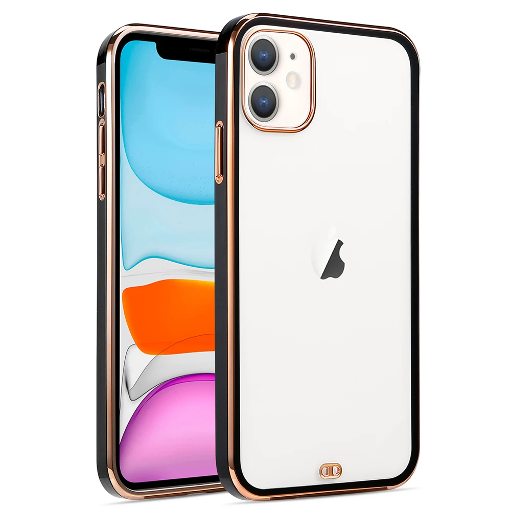 Luxury Plating Square Edge Clear Case For Iphone 11 Pro Max 11pro Xs X Xr 7 8 Plus Se 2 Iphone11 Silicone Cover Accessories Mobile Phone Cases Covers Aliexpress