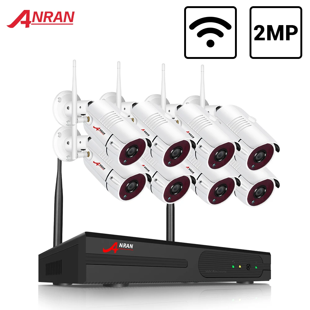 Беспроводная камера видеонаблюдения ANRAN 8 каналов 1080P наборы для камеры