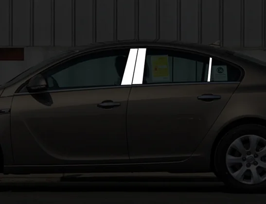 Нержавеющая сталь окна автомобиля планки для buick regal 2008 2009 2010 2011 2012 2013 Opel Insignia - Цвет: 6 pcs trims