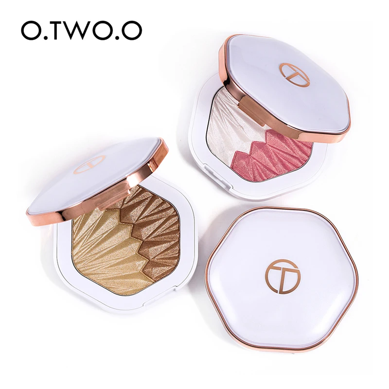 

O.TWO.O Oil Control Concealer Brighten Skin Concealer Whitening Highlighter Face Blush Powder Makeup Rouge Cheek Blusher Palette