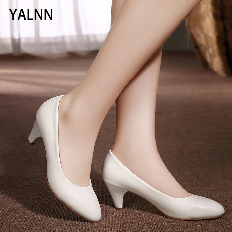 

Yalnn Thick Heels Womens Shoes Heels High Heels Pumps Casual Women Heels Zapatos Mujer Tacon Sexy Shoes Ladies Big Girl Shoes