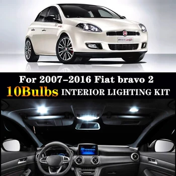 

10pc x Error Free Car LED bulbs Interior Reading dome Light Kit For 2007-2016 Fiat bravo 2 II MK2