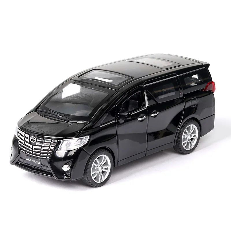 Diecasts& Toy Vehicles модель бизнес-автомобиля Alphard 1:32 из металлического сплава моделирование откатные Машинки Игрушки для детей Подарки для детей - Цвет: Черный