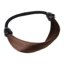 Moda coreano peruca cabelo rabo de cavalo suportes tranças cabelo torção banda de borracha bandana