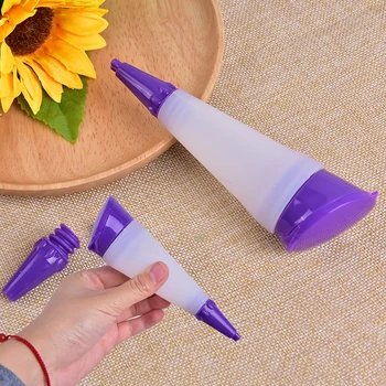 

1 Set Silicone Fondant Cake Pen Pastry Icing Writing Syringe Baking Decor DIY Tool Flower Mouth Cake Cream Pastry Kitchen Use