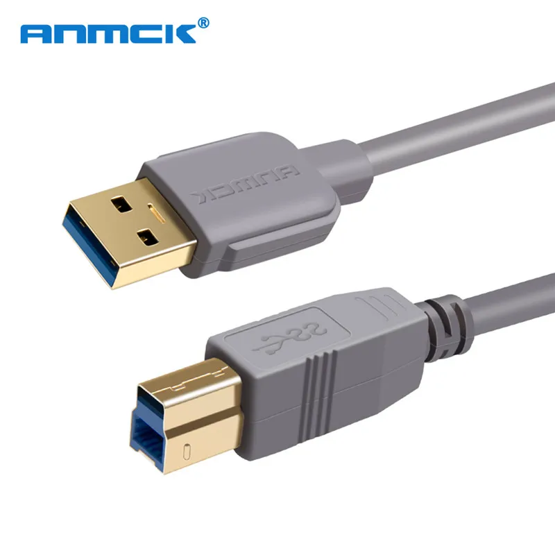 

Anmck USB Printer Cable USB Type B Male to A Male USB 3.0 2.0 Cable for Canon Epson HP ZJiang Label Printer DAC 1.5m 3m 5m 10m