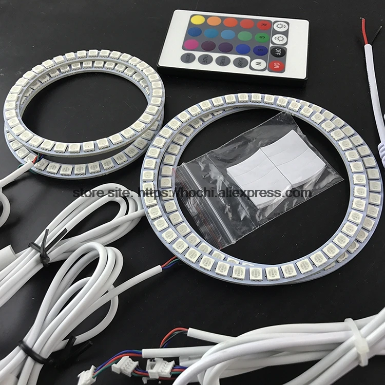HochiTech RGB многоцветный светодиодный ангельские глазки набор ортопедических колец супер яркий стиль автомобиля для hyundai i30 2008 2009 2010 2011