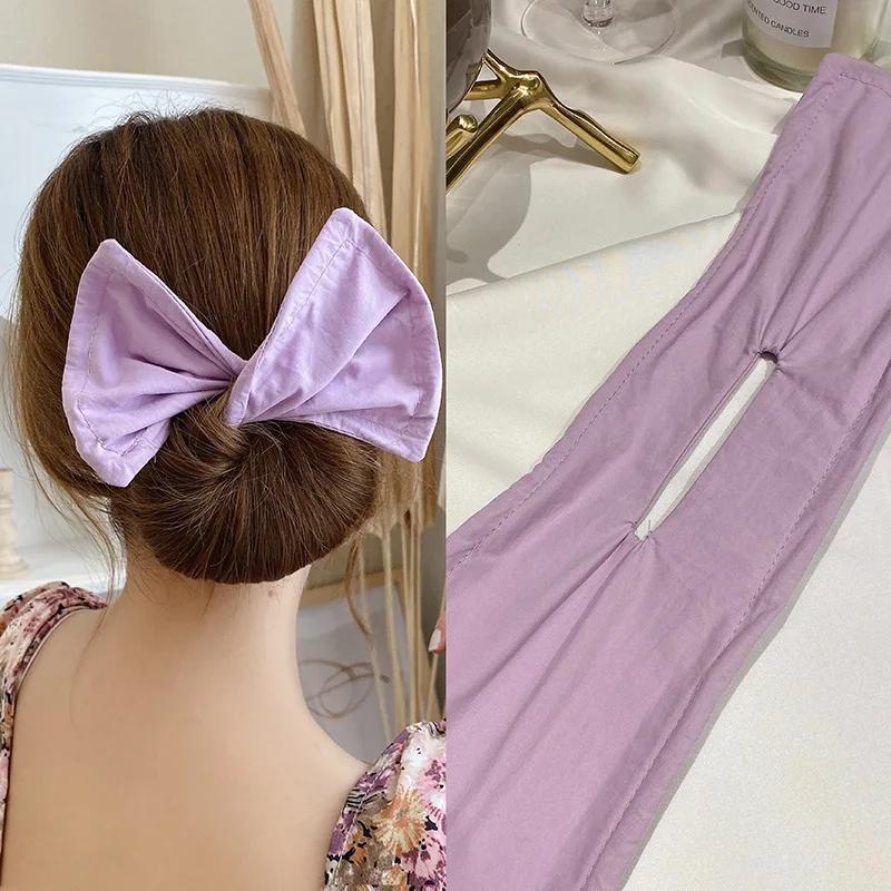 hair accessories for brides Fashion female magic twisting lazy long hair curly hair artifact printing bow headband hair accessories headband cute hair clips