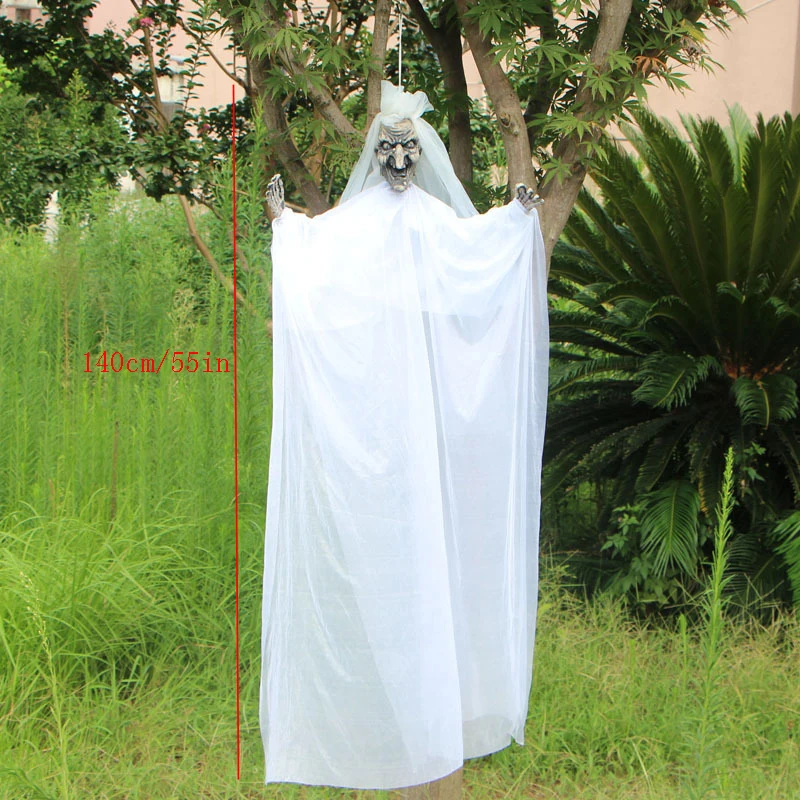 Cosplay&ware Halloween Decoration Electric Horror Toys Housekeeper Witch Standing Ghosts Home Haunted Bar Doorway -Cosplayware Store
