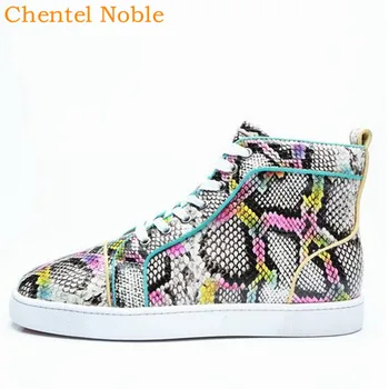 

Chentel Leather Irregular Pattern Men Casual Shoes Party Men Flats Outside Comfortable Sneakers Zapatos De Hombre Big Size
