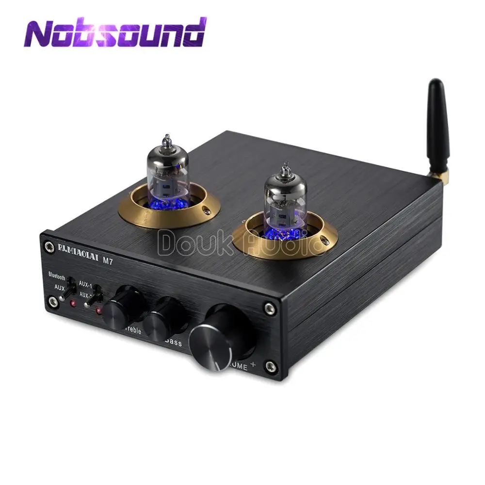 Nobsound Bluetooth Hi Fi вакуумный 6J1 трубный усилитель стерео с тройным басом контроль