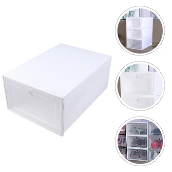 

6pcs Shoes Storage Container Stackable Shoes Container Drawer Type Shoes Box Transparent Shoes Box for Home
