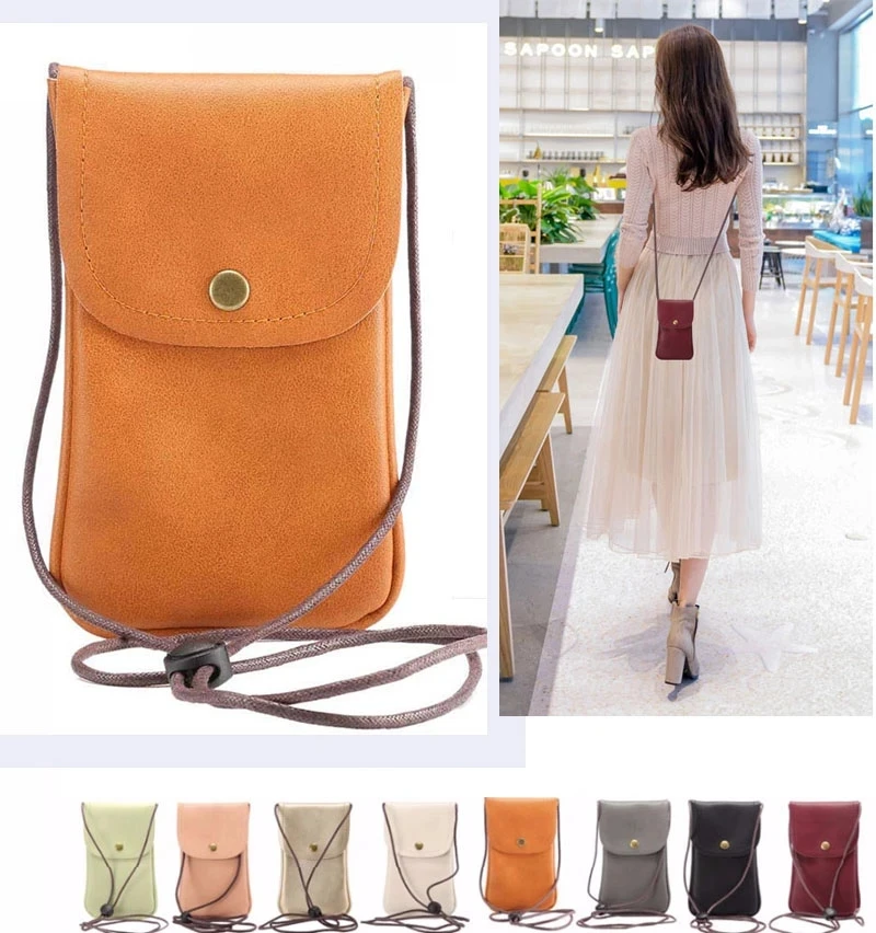 Cartera para teléfono móvil, bolso de hombro, bandolera de 6 pulgadas para IPhone X 11 12 13 Pro, xiaomi, Mini Funda de para teléfono|Fundas antigolpes para teléfono| AliExpress