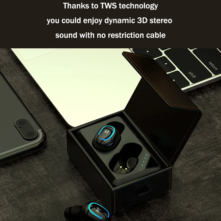 OTTWN Tws Q3 Мини Беспроводная bluetooth-гарнитура DSP шумоподавление высококачественные наушники автоматическое соответствие с зарядным устройством
