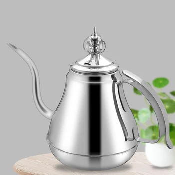 

1.2/1.8L Gooseneck Kettle Stainless Steel Tea Pot with Tea Strainer Teapot Hotel Coffee Pot Induction Cooker Kettle Teaware Sets