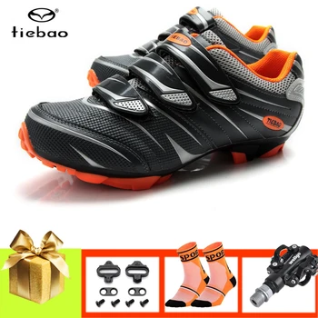 

Tiebao Mountain Bike Shoes Spd Cycling Sneakers Mtb Pedals Sapatilha Ciclismo Self-locking Breathable Outdoor Riding Bike Shoes