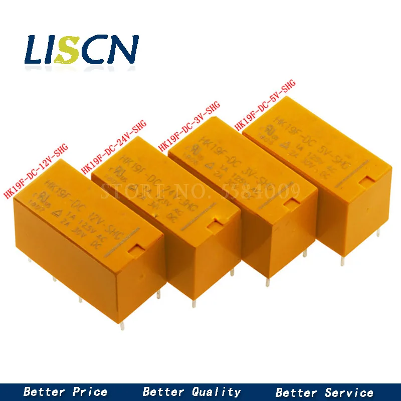 5 шт. катушка DPDT 8 Pin 2NO 2NC мини Мощность реле PCB Тип HUI KE HK19F DC5V SHG DC12V DC24V SHG|Реле| |