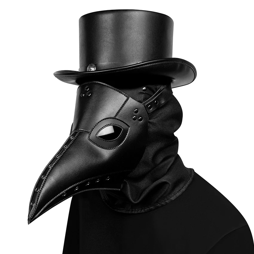 Plague Doctor Raptor Mask Face Halloween Prop Leather Masquerade Steampunks Funny Carnival Female Disguise Fantasy Mask Cosplay