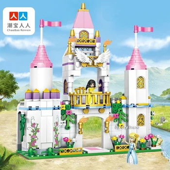

Building Block Toy Friends Series Princess Castle With Figures Horse Carriage Educational Assembly DIY Play House Gift For Girls