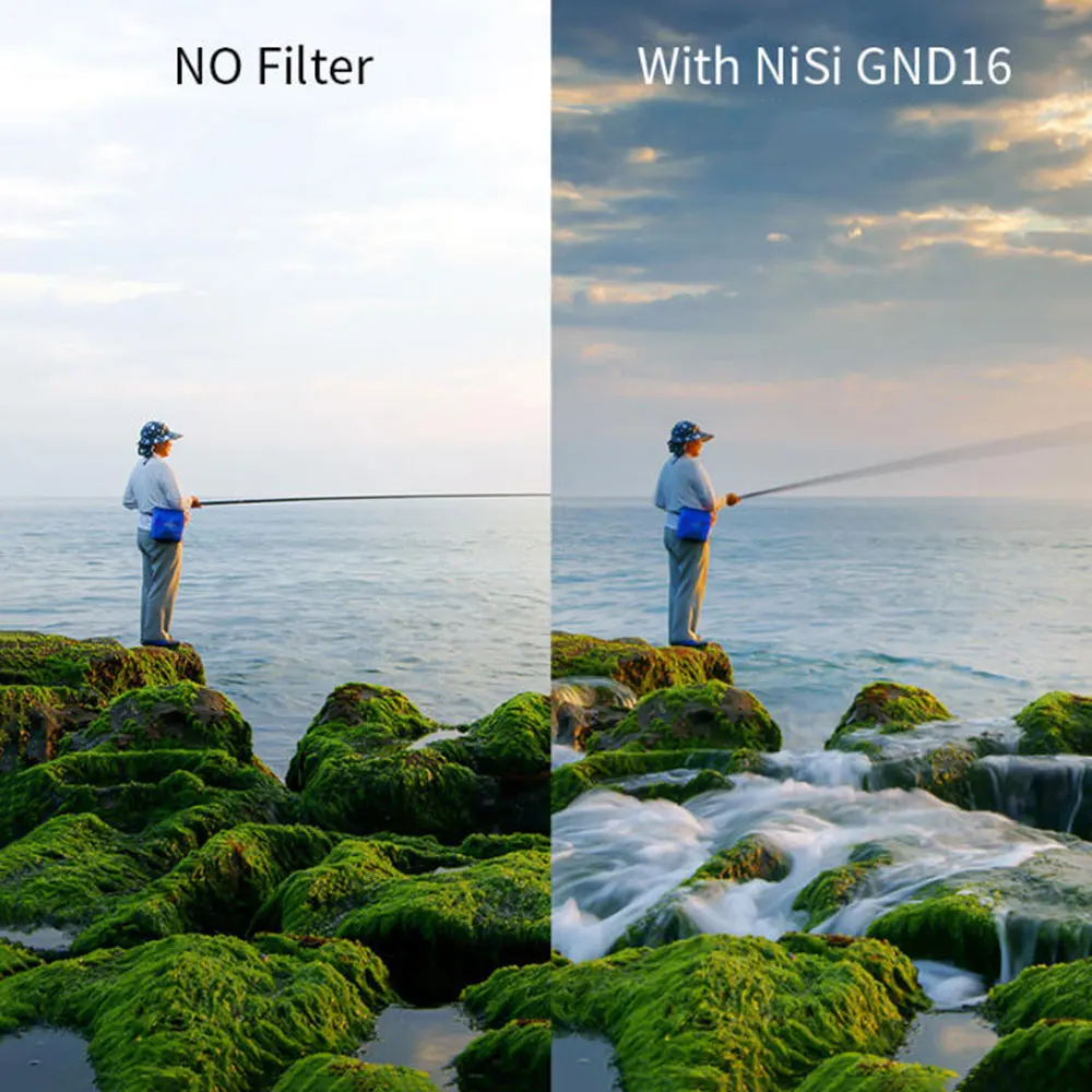NiSi ультратонкий PRO NANO GND16 Градуированный GND ND серый градиентный фильтр 67 мм 72 мм 77 мм 82 мм оптическое стекло для объектива фильтра камеры