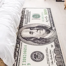 Высокое качество, нескользящий ковер, Современный домашний декор, ковер с принтом доллара, сто долларов, 100