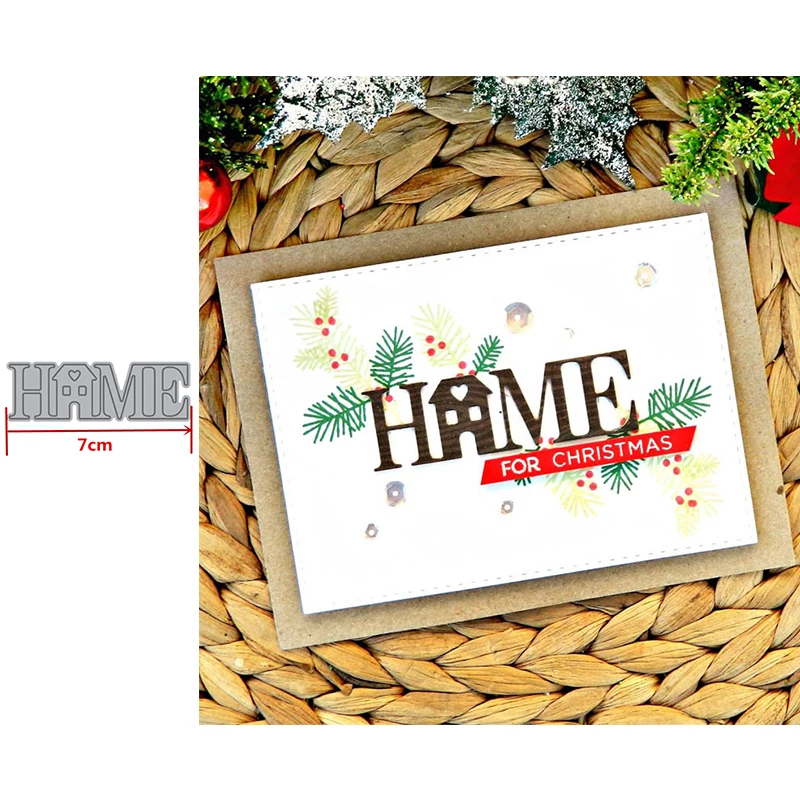 Artistic Word Capital Letter HOME Pattern with House Metal Cutting Dies Scrapbooking Album Paper DIY Cards Crafts New 2019 | Дом и сад