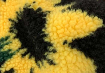 

Sun flower lambskin fabric, sunflower print lambskin imitation cashmere fabric