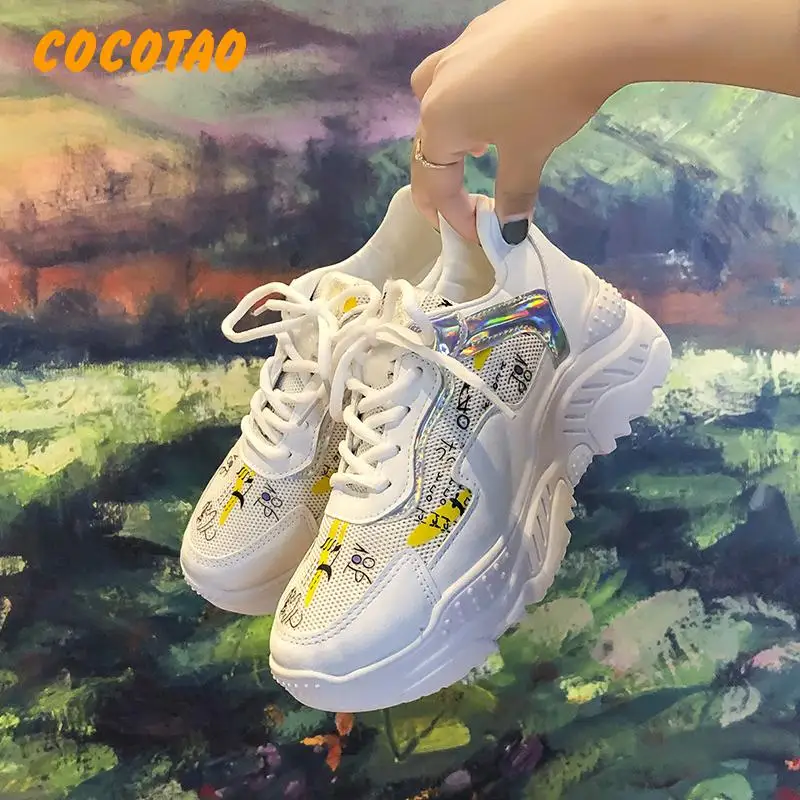 

Mint Green Torre Han Edition Temperament Fashion Leisure Shoes Female 2019 New Round Head With Street Snap Female White Shoe