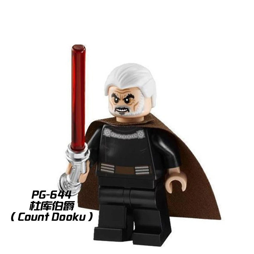 Фигурки из Звездных войн, джедаи, Звездные войны, Dooku Han solo Leia Luke Yoda, Darth Vader, Maul Jar Jango, Фетт, Obi Wan, строительные блоки, игрушки - Цвет: Цвет: желтый