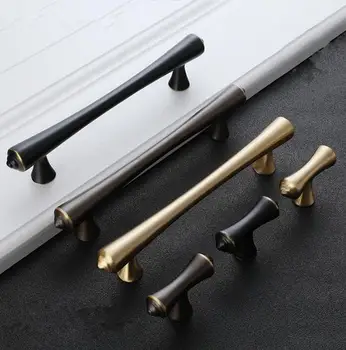 

2.5'' 3.75'' 5'' Brass Black Drawer Pulls T Bar Modern Dresser Pulls Handles Cabinet Door Handles Knobs Pull Kitchen Hardware