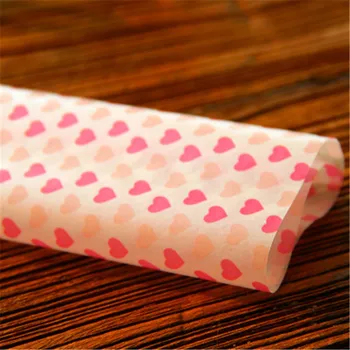 

25pcs Pink Love Heart Wax Paper Nonstick Bread Burger Frie Sandwichs Oilpaper Wedding Baking Food Wrapper Paper Papel Encerado