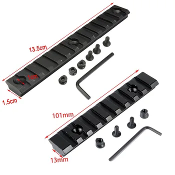 

9 Slot 101mm/13 Slot 135mm Picatinny Weaver Rail Handguard Steel Scope Mount Rifle Airsoft Scope Mount Hunting Accessory For AK