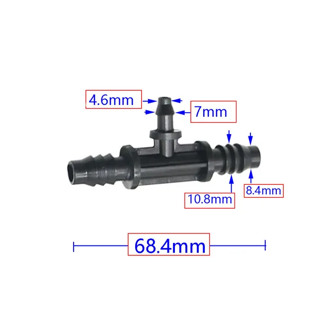 Kert 3/8 " - 1/4" -Es Tömlőcsatlakozó Póló Egyenes Könyök Végdugók Szögesdrugó 8/11 4/7 Mm Redukálócső Adapter Öntöző Illesztés - Image 4